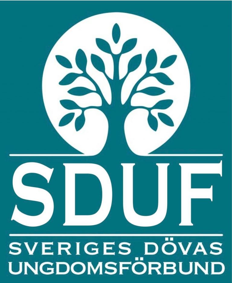 Sveriges Dövas Ungdomsförbund logo